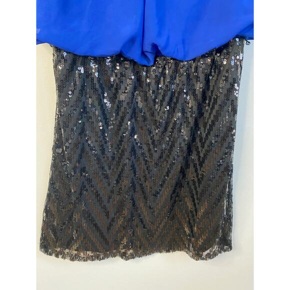 Speechless blue and black sequin mini dress medium - Picture 6 of 10
